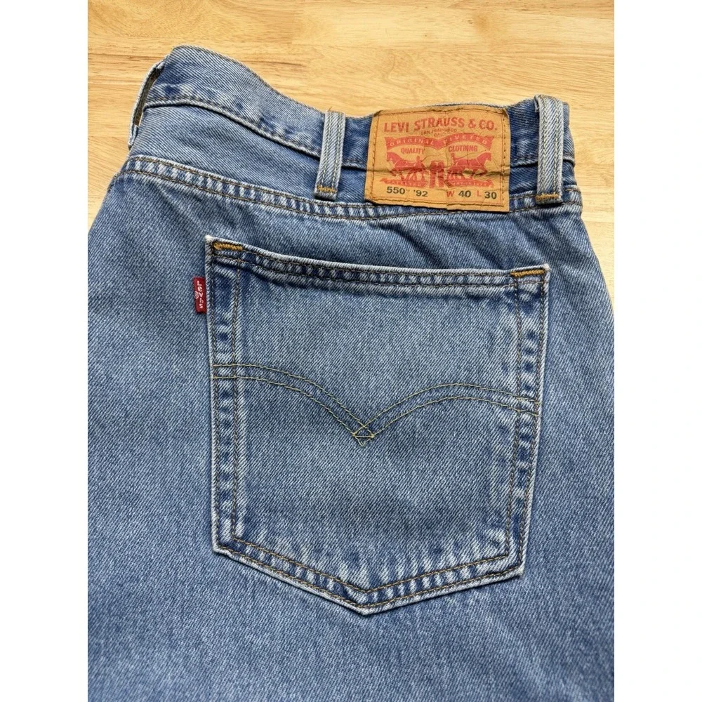 Levi's 550 '92 Jeans Mens‎ 40X30 Blue Denim Relaxed Fit Tapered Leg 100% Cotton